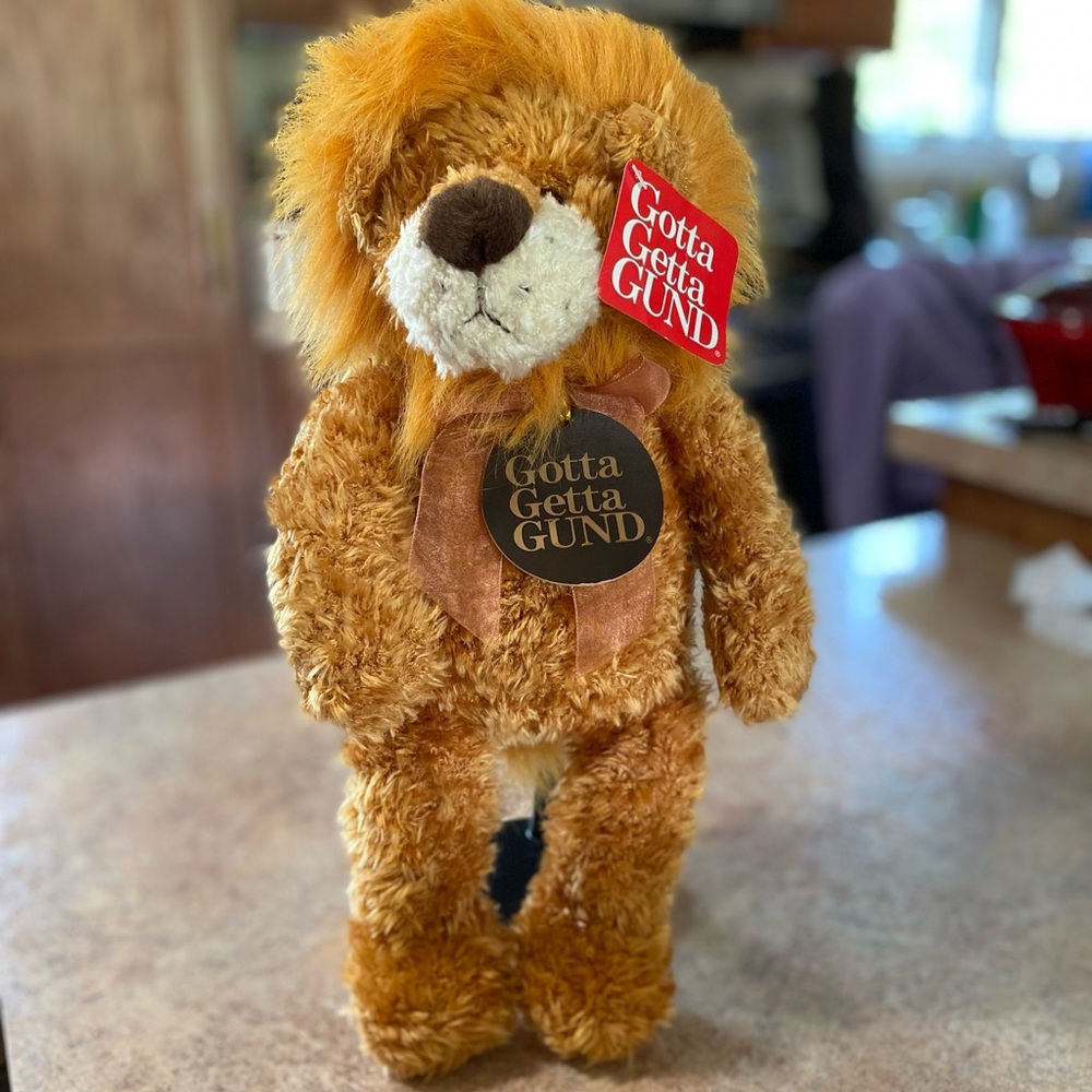 Vintage GUND Fluffy Pounce DeLion Plush Stuffed Animal